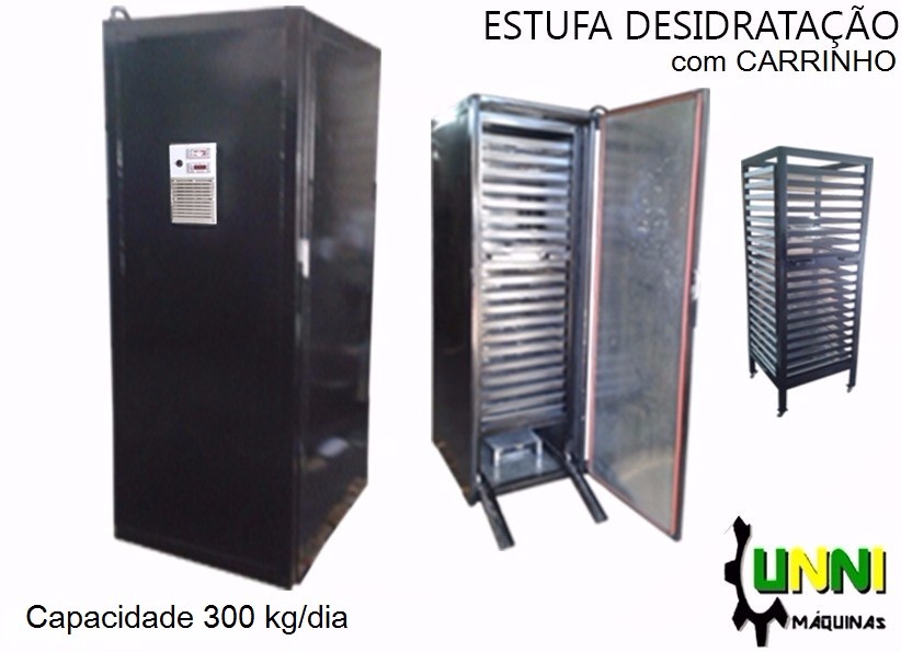 ESTUFA DE DESIDRATACAO INDIVIDUAL, CAP.300 KG/DIA