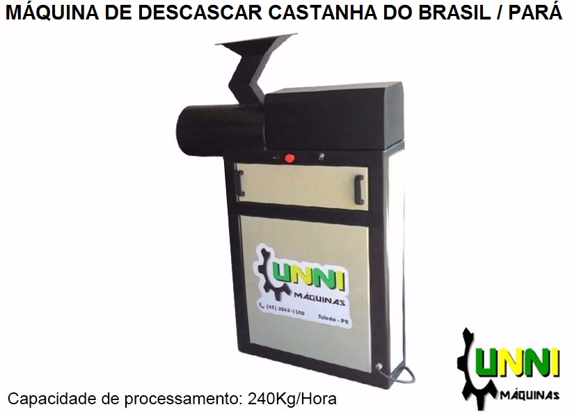 MAQUINA DE DESCASCAR CASTANHA DO BRASIL/ PARA